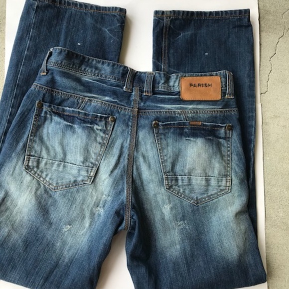 Parish Nation Other - Parish N Jeans Mens Factory Distressed Jeans EUC